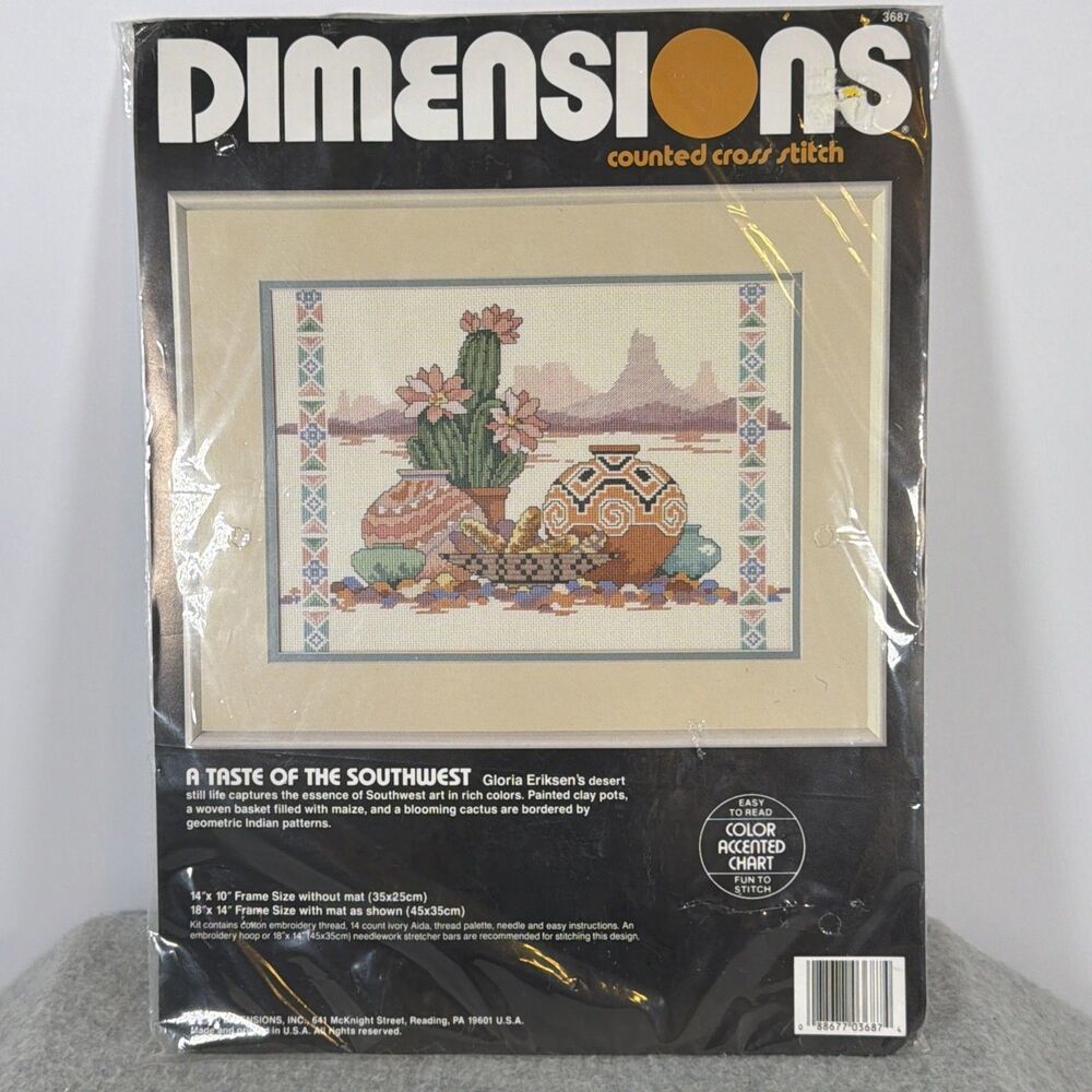 Dimensions Counted Cross Stitch Kit "A Taste Of The Southwest" 18" X 14" Matted